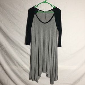 Back and gray dress